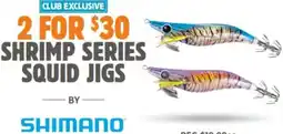 Anaconda Shrimp series squid jigs offer