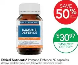 Terry White Ethical Nutrients Immune Defence offer