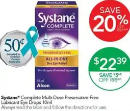 Terry White Systane Complete Multi-Dose Preservative-Free Lubricant Eye Drops offer
