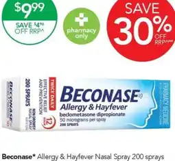 Terry White Beconase Allergy & Hayfever Nasal Spray offer