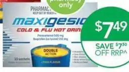 Terry White Maxigesic Cold & Flu Hot Drinks offer