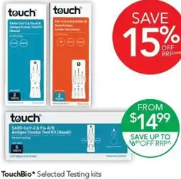 Terry White TouchBio Selected Testing kits offer