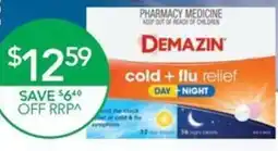 Terry White Demazin cold + flu relief offer