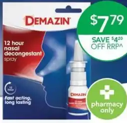 Terry White Dimazin 12 hour nasal decongestant spray offer