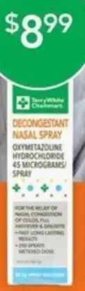 Terry White Decongestant nasal spray offer