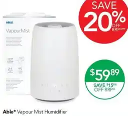 Terry White Able Vapour Mist Humidifier offer