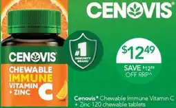 Terry White Cenovis Chewable Immune Vitamin C + Zinc offer