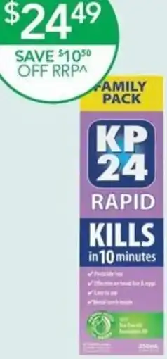 Terry White KP24 Rapid Head Lice Family Pack with Comb offer