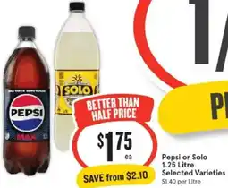 IGA Xpress Pepsi or Solo offer