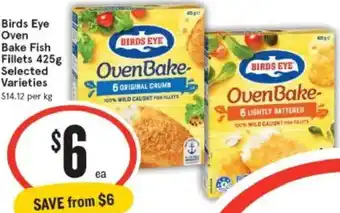 IGA Xpress Birds Eye Oven Bake Fish Fillets offer