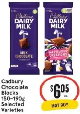 IGA Xpress Cadbury Chocolate Blocks offer