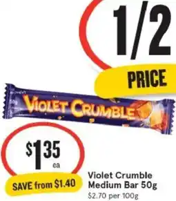 IGA Xpress Violet Crumble Medium Bar offer