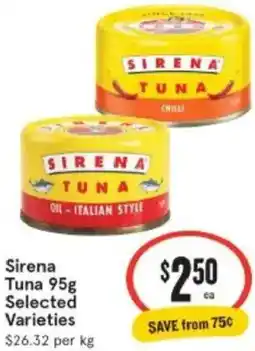 IGA Xpress Sirena Tuna offer