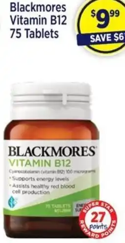 Star Discount Chemist Blackmores Vitamin B12 offer