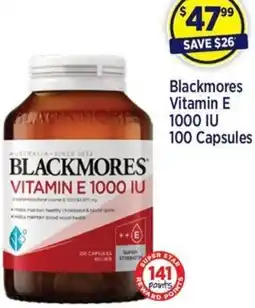 Star Discount Chemist Blackmores Vitamin E 1000 IU offer