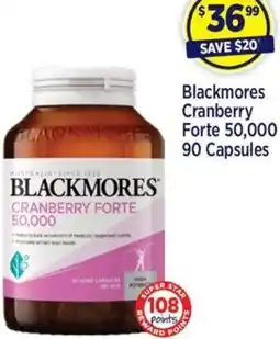 Star Discount Chemist Blackmores Cranberry Forte 50,000 offer