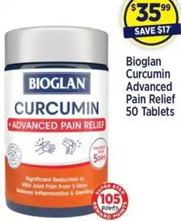 Star Discount Chemist Bioglan Curcumin Advanced Pain Relief offer