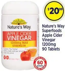 Star Discount Chemist Nature's Way Superfoods Apple Cider Vinegar offer