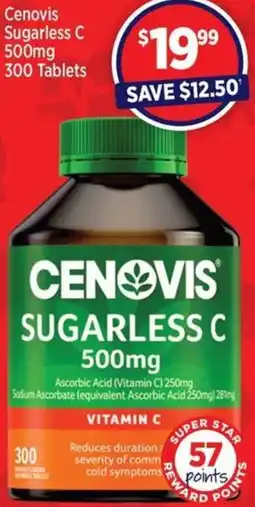 Star Discount Chemist Cenovis Sugarless C offer