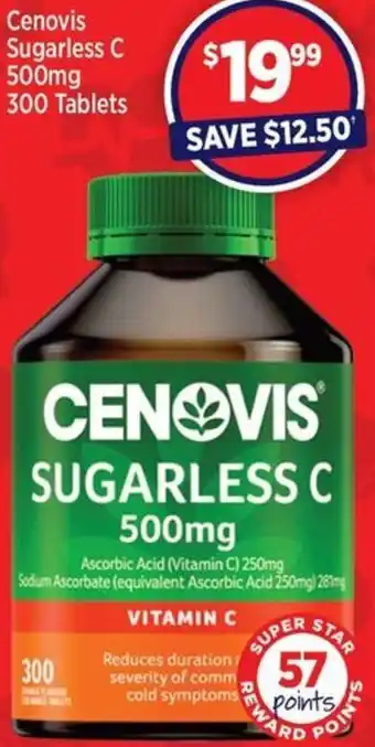 Star Discount Chemist Cenovis Sugarless C offer