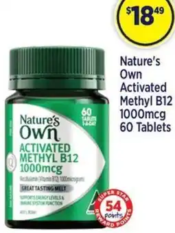 Star Discount Chemist Nature's Own Activated Methyl B12 offer