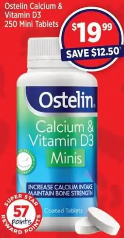 Star Discount Chemist Ostelin Calcium & Vitamin D3 offer