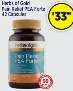 Star Discount Chemist Herbs of Gold Pain Relief PEA Forte offer