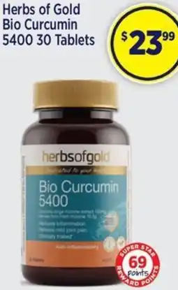Star Discount Chemist Herbs of Gold Bio Curcumin 5400 offer