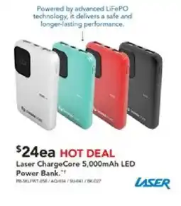 Harvey Norman Laser chargecore 5,000mah led power bank offer