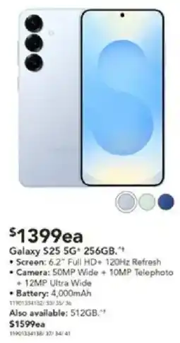 Harvey Norman Galaxy S25 5G* 256GB offer
