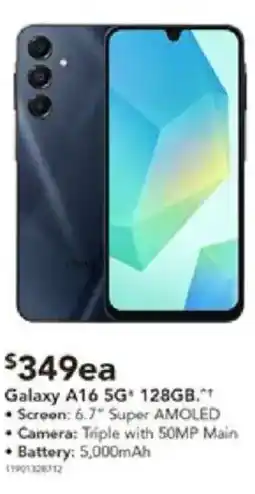Harvey Norman Galaxy A16 5G 128GB offer