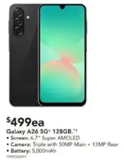 Harvey Norman Galaxy A26 5G 128GB offer