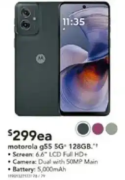 Harvey Norman motorola g55 5G 128GB."+ offer