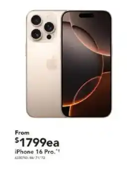 Harvey Norman iPhone 16 Pro.t offer