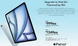 Harvey Norman iPad Air 11 with M3 Chip."+ offer
