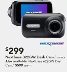 Harvey Norman Nextbase 322GW Dash Cam. Also available: Nextbase 622GW Dash Cam.* $599 5318411 offer