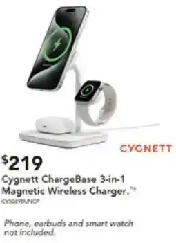 Harvey Norman Cygnett ChargeBase 3-in-1 Magnetic Wireless Charger offer