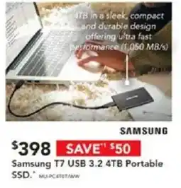 Harvey Norman Samsung T7 USB 3.2 4TB Portable SSD offer