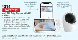 Harvey Norman eufy E20 Baby Monitor with 2K Camera offer
