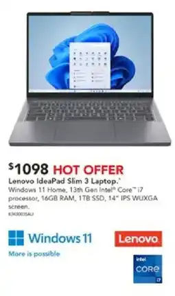 Harvey Norman Lenovo IdeaPad Slim 3 Laptop offer