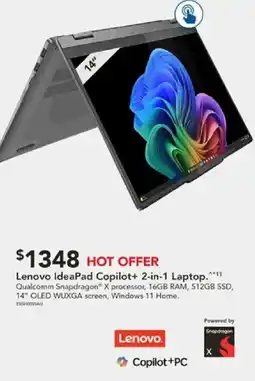 Harvey Norman Lenovo ideapad copilot+ 2-in-1 laptop offer