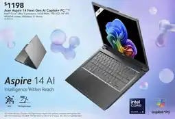 Harvey Norman Acer Aspire 14 Next Gen Ai Copilot+ PC.**12 offer