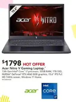 Harvey Norman Acer Nitro V Gaming Laptop offer