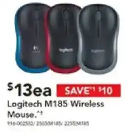 Harvey Norman Logitech m185 wireless mouse offer