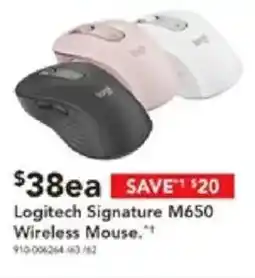 Harvey Norman Logitech Signature M650 Wireless Mouse offer