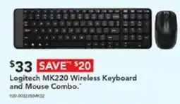 Harvey Norman Logitech MK220 Wireless Keyboard and Mouse Combo offer
