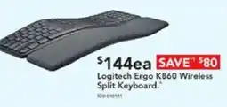 Harvey Norman Logitech Ergo K860 Wireless Split Keyboard offer