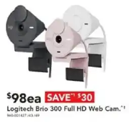 Harvey Norman Logitech Brio 300 Full HD Web Cam offer