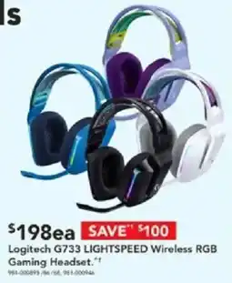 Harvey Norman Logitech g733 lightspeed wireless rgb gaming headset offer