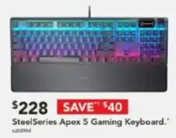 Harvey Norman SteelSeries Apex 5 Gaming Keyboard offer